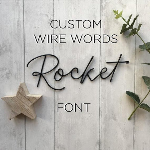 Wire Words - Rocket Font - Bespoke Order  (Price per letter)