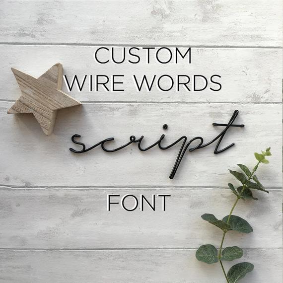 Wire Words - Script Font - Bespoke Order  (Price per letter)